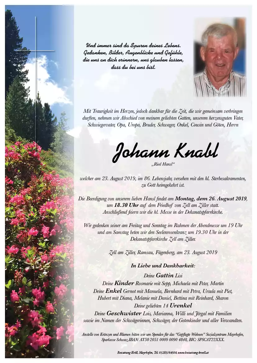 Parte von Johann Knabl